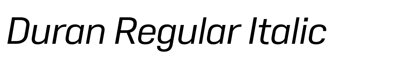 Duran Regular Italic